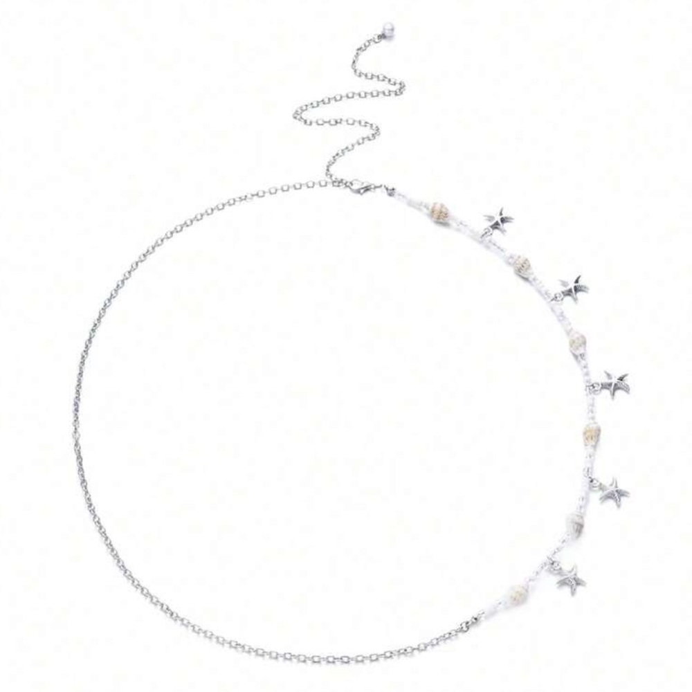 Silver Starfish Shell Waist Chain R271 - Picture 2 of 2